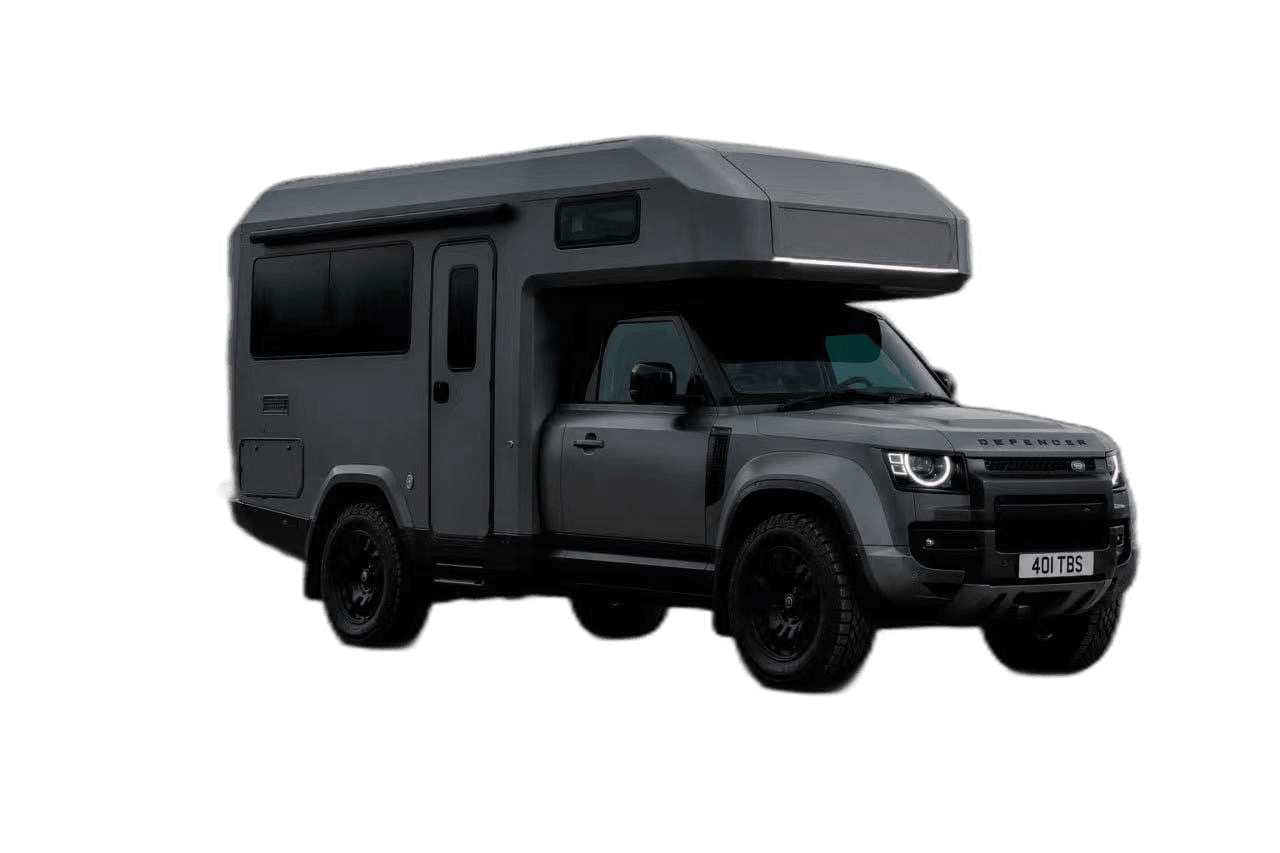 Defender OCTA Motorhome — single-piece carbon fibre body