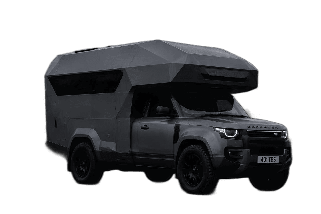 Defender OCTA Motorhome — single-piece carbon fibre body