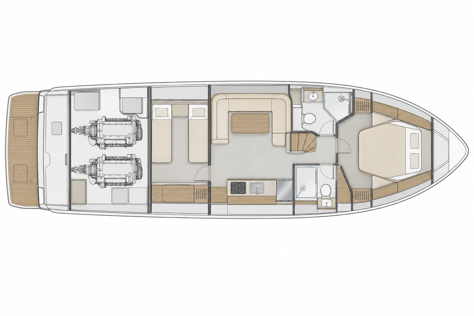 General arrangement: Lower deck